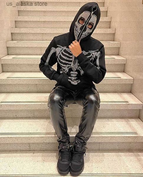 men's hoodies sweatshirts mens rhinestone skeleton sweatshirt korean fashion punk sport coat pullover skull graphics goth long sleeve h, Black
men's hoodies sweatshirts mens rhinestone skeleton sweatshirt korean fashion punk sport coat pullover skull graphics goth long sleeve h, Black