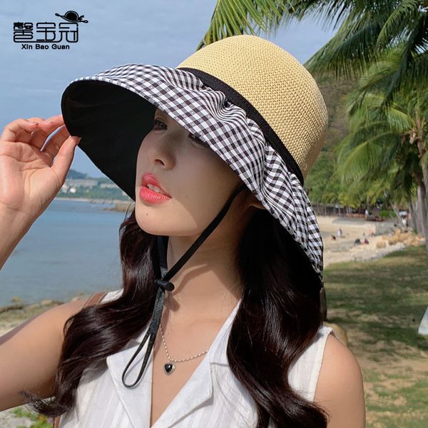 fashion designer jewelry korean version of large brim plaid bow double layer sunscreen basin hat versatile sunshade baseball cap wholesale m, Blue;gray
fashion designer jewelry korean version of large brim plaid bow double layer sunscreen basin hat versatile sunshade baseball cap wholesale m, Blue;gray