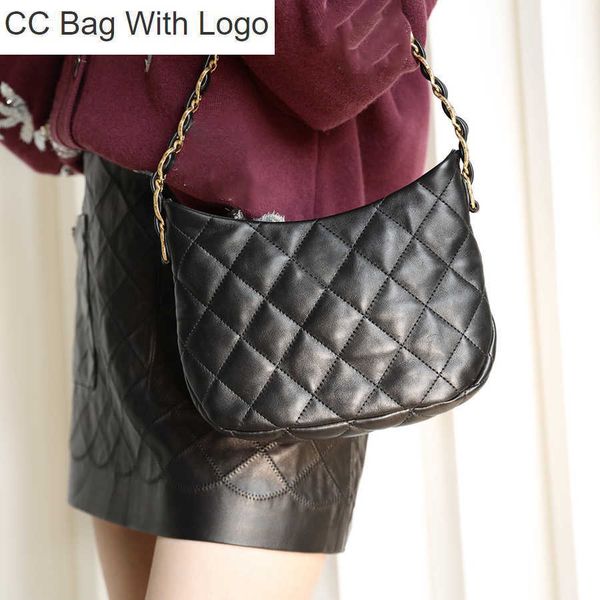 cc bag 1:1 hobo underarm bag hippie bags 24cm genuine leather designer bags with box c177, Black
cc bag 1:1 hobo underarm bag hippie bags 24cm genuine leather designer bags with box c177, Black