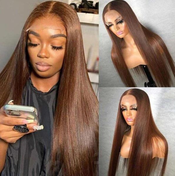 glueless #4 straight human hair wigs hd 13x4 chocolate brown lace front wigs, Black;brown
glueless #4 straight human hair wigs hd 13x4 chocolate brown lace front wigs, Black;brown