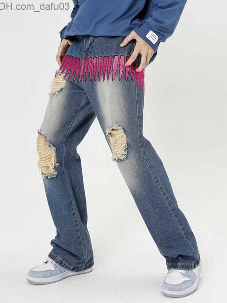 men's jeans men's jeans street fashion bullet embroidered straight male jeans men and women american hip hop loose pants loose jea, Blue
men's jeans men's jeans street fashion bullet embroidered straight male jeans men and women american hip hop loose pants loose jea, Blue