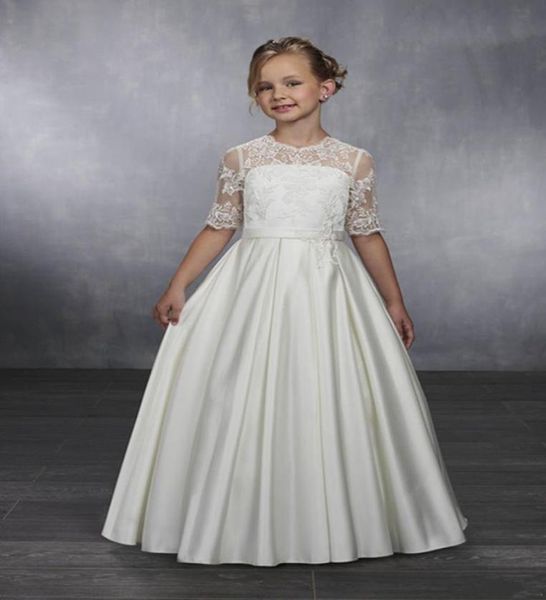 classic flower girl dress with lace buttons half sleeves customized for princess girls pageant gowns custom made6373366, White;blue
classic flower girl dress with lace buttons half sleeves customized for princess girls pageant gowns custom made6373366, White;blue