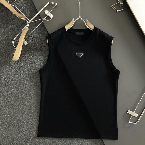 men's tank cotton sleeveless pra t shirt designer letters embroidery off shoulder vest summer casual womens clothing loose breathable, White;black
men's tank cotton sleeveless pra t shirt designer letters embroidery off shoulder vest summer casual womens clothing loose breathable, White;black