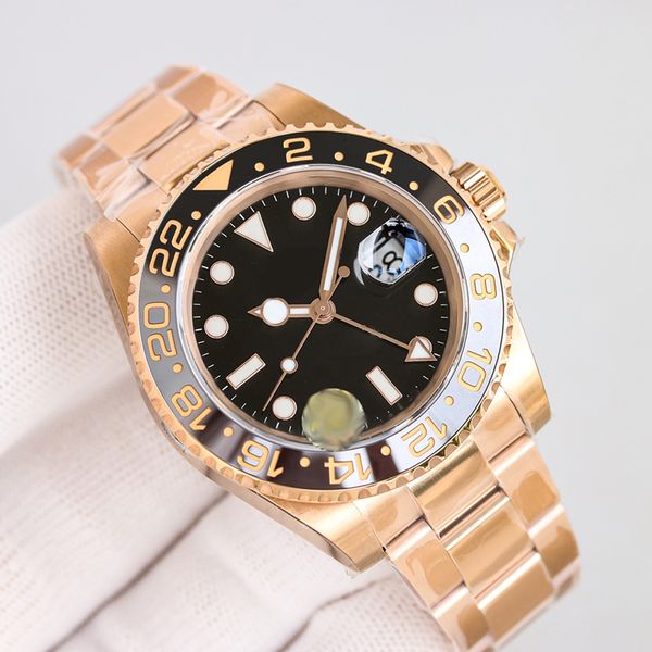 gmt men's watch 40mm black dial automatic watch mechanical watch stainless steel brown black ceramic sapphire watch super glow calendar, Slivery;brown
gmt men's watch 40mm black dial automatic watch mechanical watch stainless steel brown black ceramic sapphire watch super glow calendar, Slivery;brown