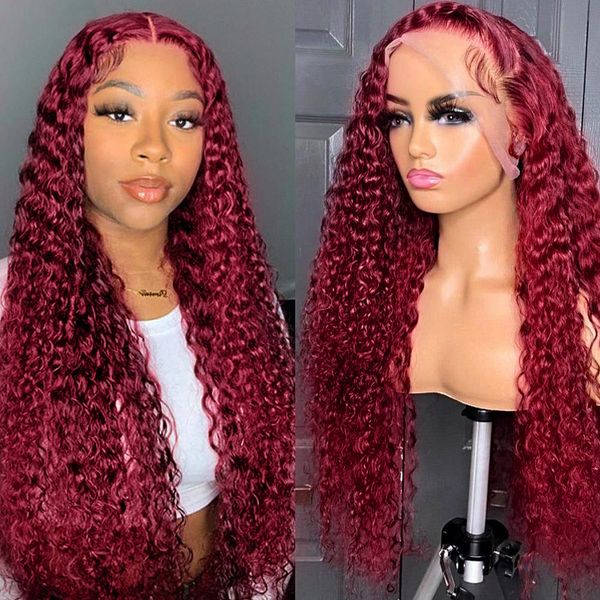 Red Burgundy Hd Lace Frontal Human Hair Wig 13x4 Curly Wigs for Women Glueless Preplucked Synthetic Wigs Brazilian Deep Wave Wigs s s s, Highlight brown color 
Red Burgundy Hd Lace Frontal Human Hair Wig 13x4 Curly Wigs for Women Glueless Preplucked Synthetic Wigs Brazilian Deep Wave Wigs s s s, Highlight brown color