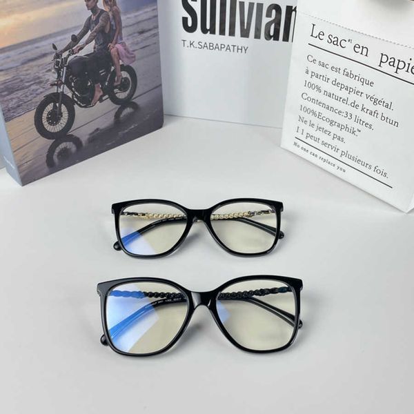 2023 new luxury designer sunglasses family's eyeglasses with myopia and plain face ch3441 pearl chain frame flat mirror fashion girl, White;black
2023 new luxury designer sunglasses family's eyeglasses with myopia and plain face ch3441 pearl chain frame flat mirror fashion girl, White;black