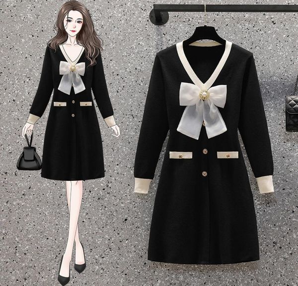 plus size women autumn winter french vintage long sleeve knitted sweater dresses slim temperament knit midi dress female vestido1887718, Black
plus size women autumn winter french vintage long sleeve knitted sweater dresses slim temperament knit midi dress female vestido1887718, Black