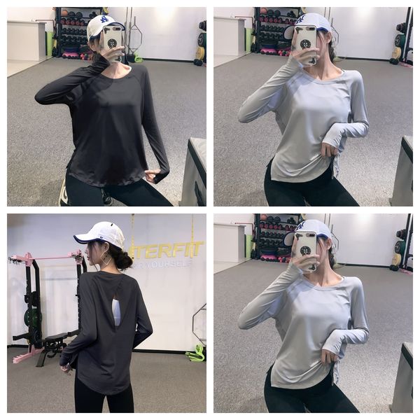 fitness loose round neck sports slimming running yoga suit beautiful back quick drying long sleeve spring/summer, White;red
fitness loose round neck sports slimming running yoga suit beautiful back quick drying long sleeve spring/summer, White;red
