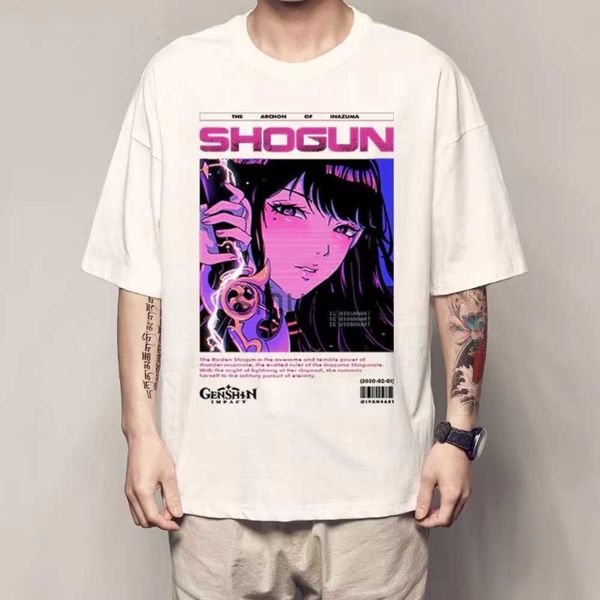 men's t-shirts raiden shogun anime t-shirt genshin impact manga graphic oversized cotton men short sleeve tee women summer couple cloth, White;black
men's t-shirts raiden shogun anime t-shirt genshin impact manga graphic oversized cotton men short sleeve tee women summer couple cloth, White;black
