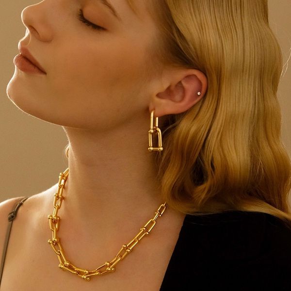tiffanyy jewelry women's necklace earrings bracelet horseshoe versatile fashion designer set pendant couple same holiday gift 18k gold, Silver
tiffanyy jewelry women's necklace earrings bracelet horseshoe versatile fashion designer set pendant couple same holiday gift 18k gold, Silver