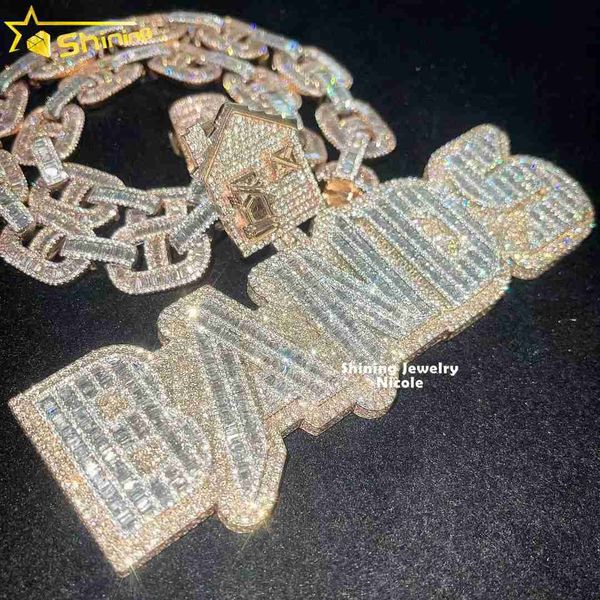 luxury design 925 silver house bail d vvs baguette diamond pass tester name hip hop iced out custom heavy moissanite pendant
luxury design 925 silver house bail d vvs baguette diamond pass tester name hip hop iced out custom heavy moissanite pendant
