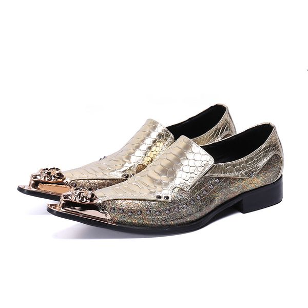 christia bella gold wedding men dress shoes rivets pointed toe real leather shoes british male big size business shoes, Black
christia bella gold wedding men dress shoes rivets pointed toe real leather shoes british male big size business shoes, Black