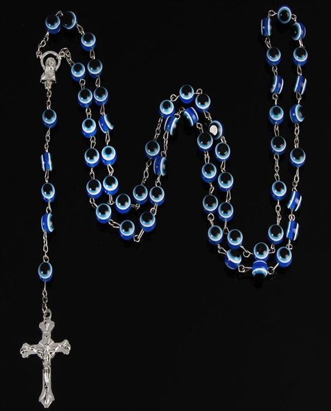 24pcs 8mm turkish jewelry blue eye necklace men women fashion stainless steel saint benedict rosary long278g1363500, Silver
24pcs 8mm turkish jewelry blue eye necklace men women fashion stainless steel saint benedict rosary long278g1363500, Silver