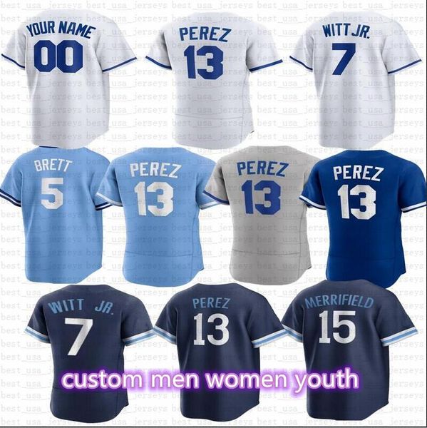 men women youth custom bobby witt jr. jersey george brett salvador perez mj melendez whit merrifield andrew benintendi baseball, Blue;black
men women youth custom bobby witt jr. jersey george brett salvador perez mj melendez whit merrifield andrew benintendi baseball, Blue;black