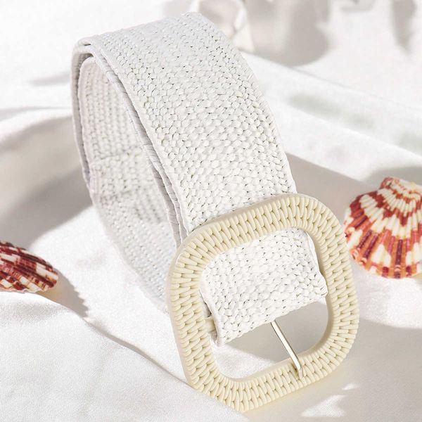 boho design square buckle elastic braided belts for kid summer solid color straw belt female wide waistband vacation accessory, Black
boho design square buckle elastic braided belts for kid summer solid color straw belt female wide waistband vacation accessory, Black