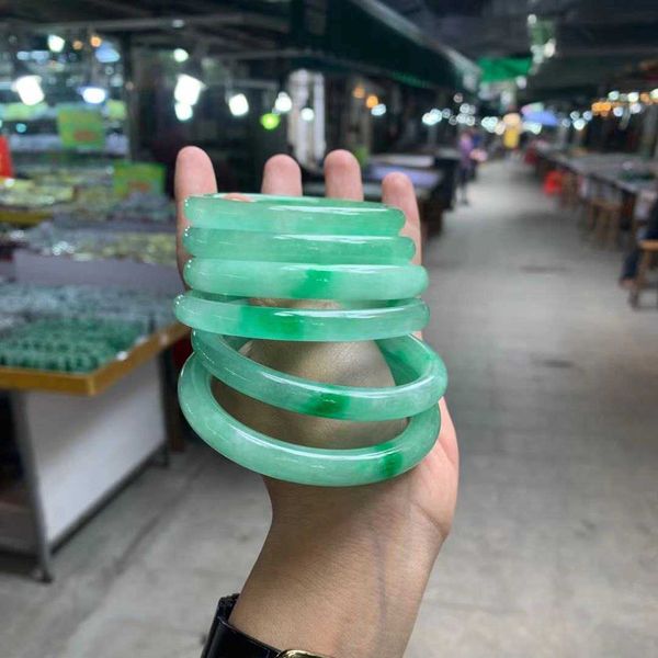 natural real myanmar women natural green jade bracelets bangle charm bangles, Green;white
natural real myanmar women natural green jade bracelets bangle charm bangles, Green;white
