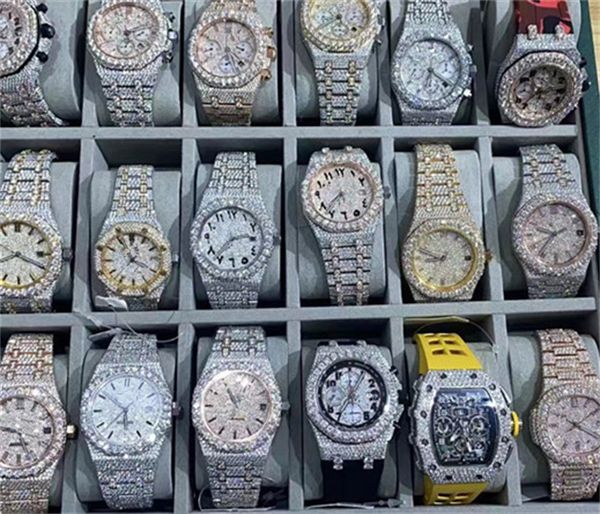 luxury mens watch for men designer movement watches diamond moissanite watch montre iced out watch automatic men's montre luxe mens lux, Slivery;brown
luxury mens watch for men designer movement watches diamond moissanite watch montre iced out watch automatic men's montre luxe mens lux, Slivery;brown
