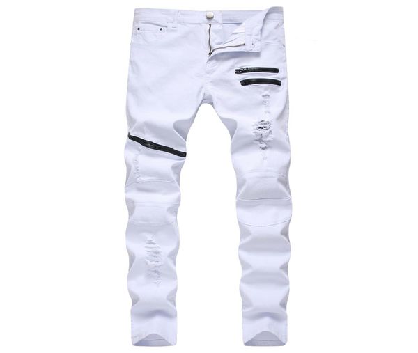 men039s jeans us size slim fit biker men multi zipper elastic cotton denim red black white 28427568303, Blue
men039s jeans us size slim fit biker men multi zipper elastic cotton denim red black white 28427568303, Blue