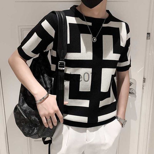 men's sweaters 2022 spring autumn new men's short sleeve knitwear t shirt jacquard pattern slim korean style crew neck tee shirt j, White;black
men's sweaters 2022 spring autumn new men's short sleeve knitwear t shirt jacquard pattern slim korean style crew neck tee shirt j, White;black