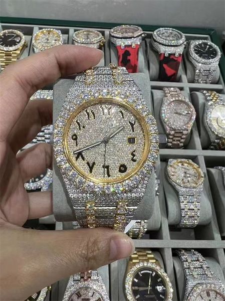 luxury mens watch for men designer movement watches diamond moissanite watch montre iced out watch automatic men's montre luxe mens lux, Slivery;brown
luxury mens watch for men designer movement watches diamond moissanite watch montre iced out watch automatic men's montre luxe mens lux, Slivery;brown