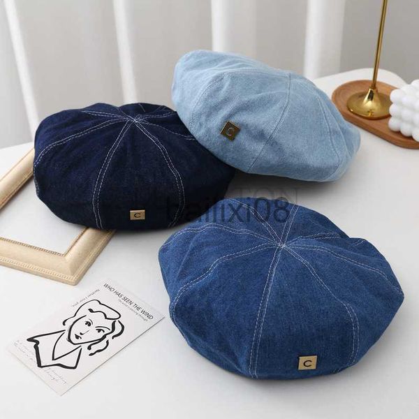 stingy brim hats denim berets hat retro casual spring and summer shade painter cap korean alphabet blue beret women's hats luxxeton j23, Blue;gray
stingy brim hats denim berets hat retro casual spring and summer shade painter cap korean alphabet blue beret women's hats luxxeton j23, Blue;gray
