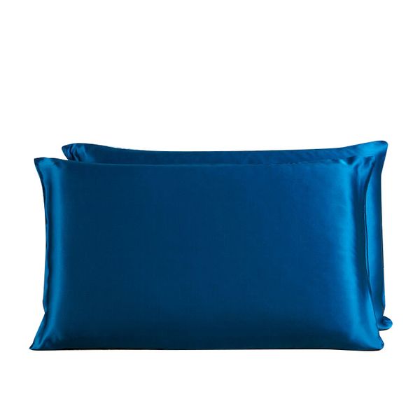 2023 51*66cm 19 mommi 100 mulberry silk pillowcase, Black;white
