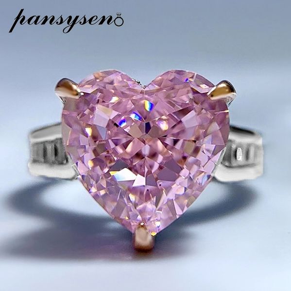 wedding rings pansysen romantic heart cut 11mm pink sapphire high carbon diamond wedding engagement ring luxury solid silver 925 fine jewelr, Slivery;golden
wedding rings pansysen romantic heart cut 11mm pink sapphire high carbon diamond wedding engagement ring luxury solid silver 925 fine jewelr, Slivery;golden