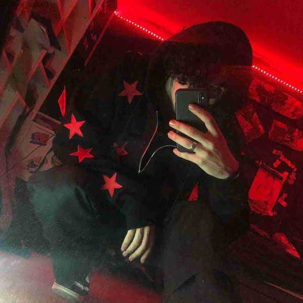 men's hoodies sweatshirts big promotion retro star pattern hoodie jacket long sleeve zipper hoodie sweater jacket personality street me, Black
men's hoodies sweatshirts big promotion retro star pattern hoodie jacket long sleeve zipper hoodie sweater jacket personality street me, Black