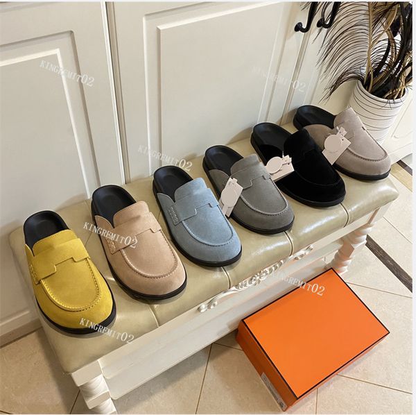 designers slippers women slides suede mules go mules suede baotou slipper flat sandals thick bottom mule classic boston slippper ladies beac, Black
designers slippers women slides suede mules go mules suede baotou slipper flat sandals thick bottom mule classic boston slippper ladies beac, Black