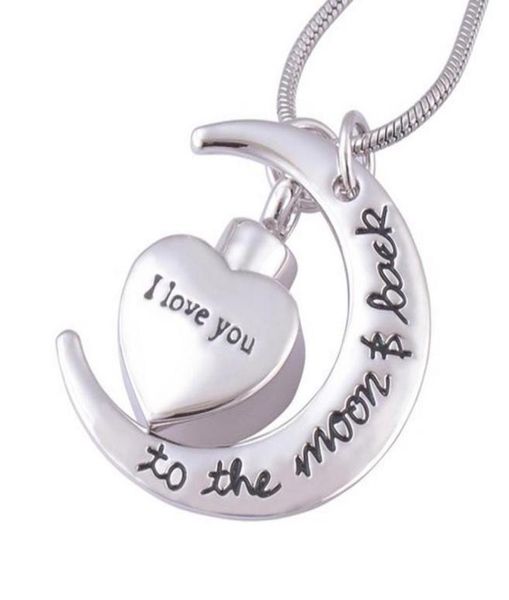 i love you to the moon back engraved heart cremation urn necklace ashes keepsake pendant with funnel filler kit92254096382856, Silver
i love you to the moon back engraved heart cremation urn necklace ashes keepsake pendant with funnel filler kit92254096382856, Silver