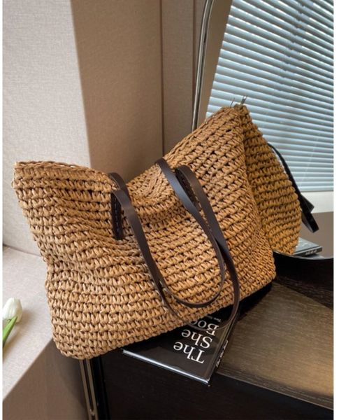 evening bags luxury design straw woven tote bags summer casual large capacity handbags fashion beach women shoulder simple style shopping 23 
evening bags luxury design straw woven tote bags summer casual large capacity handbags fashion beach women shoulder simple style shopping 23