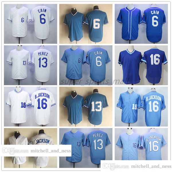 vintage movie baseball wears jersey 6 lorenzo cain 13 salvador perez 16 bo jackson 5 george brett 1985 men women youth size s--xxxl, Blue;black
vintage movie baseball wears jersey 6 lorenzo cain 13 salvador perez 16 bo jackson 5 george brett 1985 men women youth size s--xxxl, Blue;black