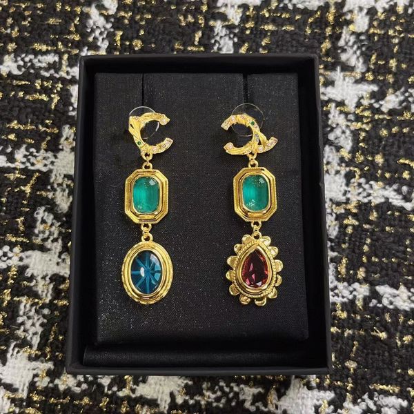 2023 luxury quality charm drop earring with colorful crystal beas and diamond in 18k gold plated have box stamp ps7459b, Golden
2023 luxury quality charm drop earring with colorful crystal beas and diamond in 18k gold plated have box stamp ps7459b, Golden