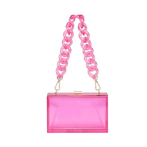 pink acrylic transparent handbag candy color latch evening bags korean version acrylic transparent box with one shoulder party bag personali
pink acrylic transparent handbag candy color latch evening bags korean version acrylic transparent box with one shoulder party bag personali