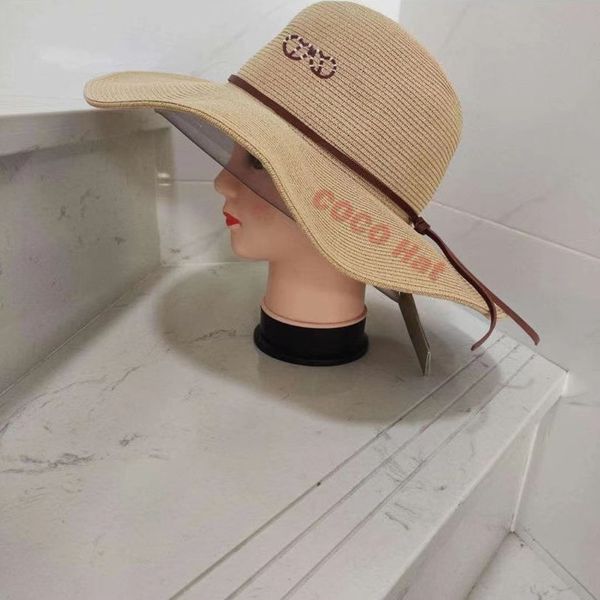 487224 women sun protection straw weave outdoor fashion luxury casual sun hats pu leather seam big brim design beach hat, Blue;gray
487224 women sun protection straw weave outdoor fashion luxury casual sun hats pu leather seam big brim design beach hat, Blue;gray