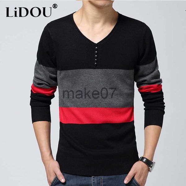 men's sweaters spring autumn fashion versatile temperament korean man casual knitwear striped vneck male sweater patchwork y2k clothes, White;black
men's sweaters spring autumn fashion versatile temperament korean man casual knitwear striped vneck male sweater patchwork y2k clothes, White;black