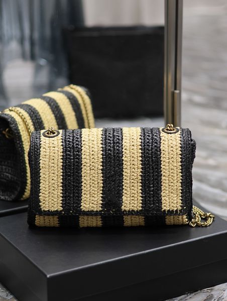 553804 new women's shoulder bag high-end quality crossbody bag rafi straw craft chain bag weaving is very solid natural wind design pra
553804 new women's shoulder bag high-end quality crossbody bag rafi straw craft chain bag weaving is very solid natural wind design pra