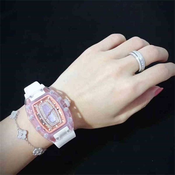 uxury watch date business leisure transparent women's rectangular automatic mechanical watch personality fashion goddess trend 7y8l, Slivery;brown
uxury watch date business leisure transparent women's rectangular automatic mechanical watch personality fashion goddess trend 7y8l, Slivery;brown