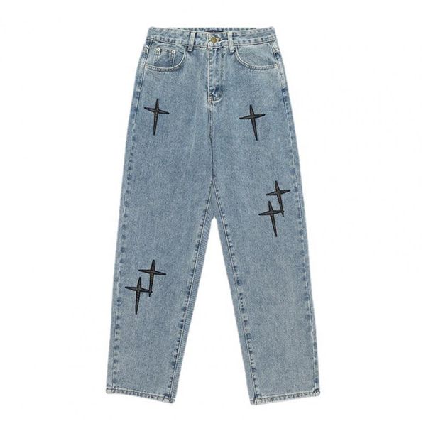 mens jeans spring autumn denim pants star pattern solid color zipper fly wide leg loose korean style straight 230801, Blue
mens jeans spring autumn denim pants star pattern solid color zipper fly wide leg loose korean style straight 230801, Blue