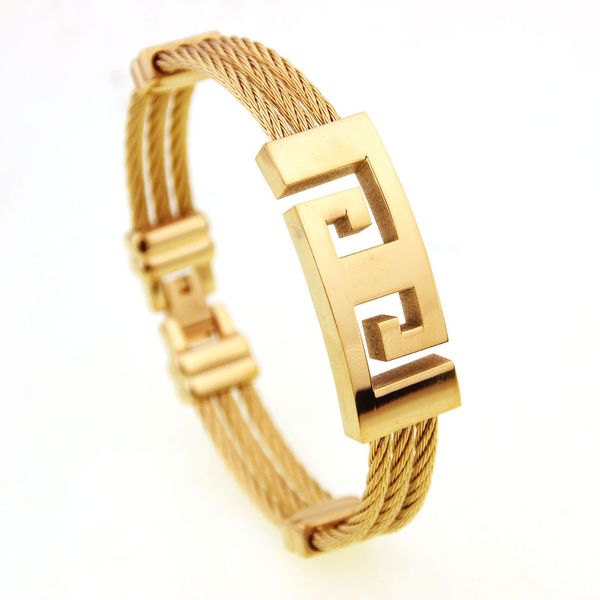 15mm new women and men's gold bracelet entangled 14k gold fill thick gold thread, Silver
15mm new women and men's gold bracelet entangled 14k gold fill thick gold thread, Silver