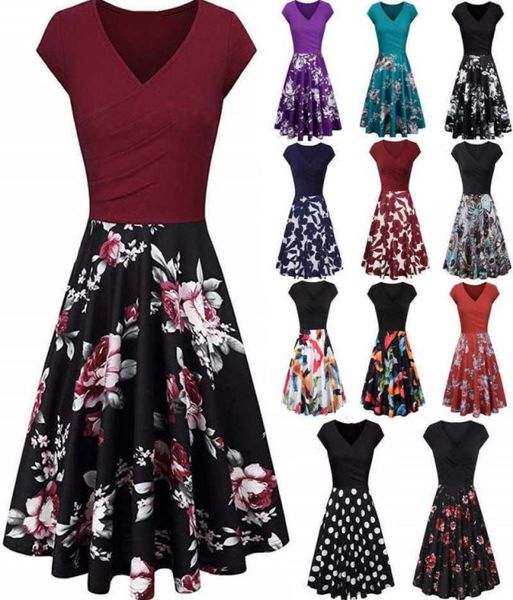 casual dresses casual female summer floral print slim mini dress 2021 vneck big swing stitching retro sundress women plus si7885255, Black;gray
casual dresses casual female summer floral print slim mini dress 2021 vneck big swing stitching retro sundress women plus si7885255, Black;gray