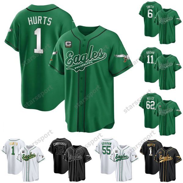 2023 kelly green jalen hurts eagles baseball jersey jason kelce d'andre swift aj brown devonta smith darius slay jr dawkins jason brian, Blue;black
2023 kelly green jalen hurts eagles baseball jersey jason kelce d'andre swift aj brown devonta smith darius slay jr dawkins jason brian, Blue;black