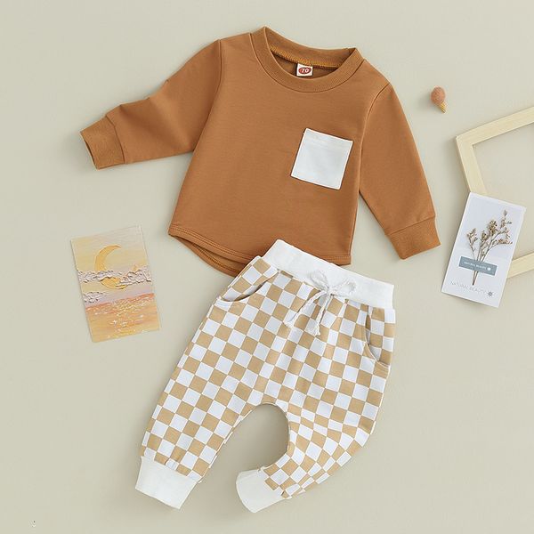 clothing sets toddler baby boys set winter fall kids outfits pocket long sleeve sweatshirts checkerboard print pants 2pcs clothes 230802, White
clothing sets toddler baby boys set winter fall kids outfits pocket long sleeve sweatshirts checkerboard print pants 2pcs clothes 230802, White