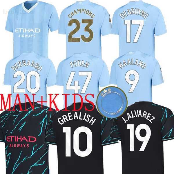 22 23 24 haaland soccer jerseys final treble winners rodrigo grealish mans cities fans third de bruyne foden 2023 away football shirt kids k, White;black
22 23 24 haaland soccer jerseys final treble winners rodrigo grealish mans cities fans third de bruyne foden 2023 away football shirt kids k, White;black