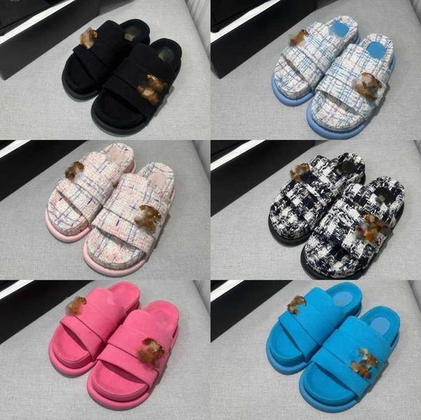 jewel gem crystals interlocking c buckle sandal slippers womens branded tweed platforms logo sandals slides thick bottom mules party wedding, Black
jewel gem crystals interlocking c buckle sandal slippers womens branded tweed platforms logo sandals slides thick bottom mules party wedding, Black