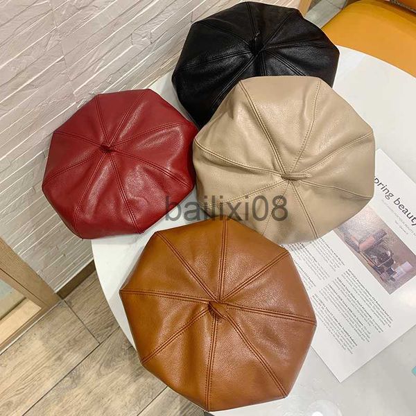 stingy brim hats vintage beret cap fashion women casual pu leather beret hat for women french autumn winter retro beanie caps solid color j2, Blue;gray
stingy brim hats vintage beret cap fashion women casual pu leather beret hat for women french autumn winter retro beanie caps solid color j2, Blue;gray