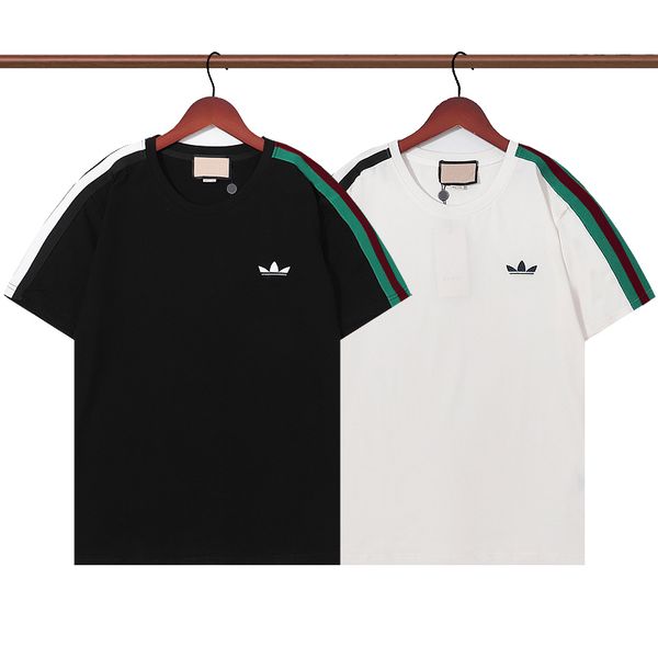 new designer 2023 men's t-shirt round neck short sleeve dress casual cotton women's shirt embroidery print pattern couple costume, White;black
new designer 2023 men's t-shirt round neck short sleeve dress casual cotton women's shirt embroidery print pattern couple costume, White;black
