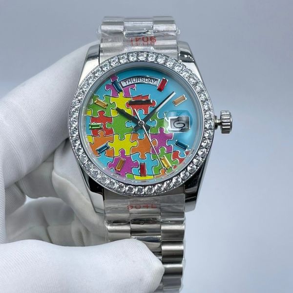 luxury designer classic fashion automatic watchmulti-color dial size 36mm sapphire glass waterproof feature christmas gift, Slivery;golden
luxury designer classic fashion automatic watchmulti-color dial size 36mm sapphire glass waterproof feature christmas gift, Slivery;golden