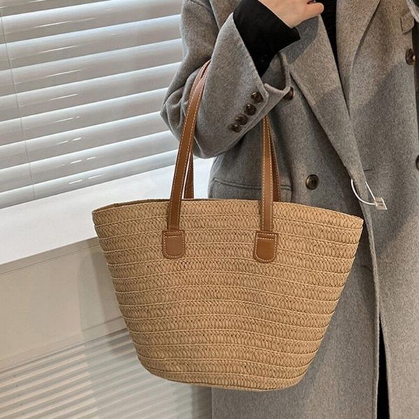 evening bags casual woven beach straw handbags designer women shopper vacation shoulder bag 230801
evening bags casual woven beach straw handbags designer women shopper vacation shoulder bag 230801