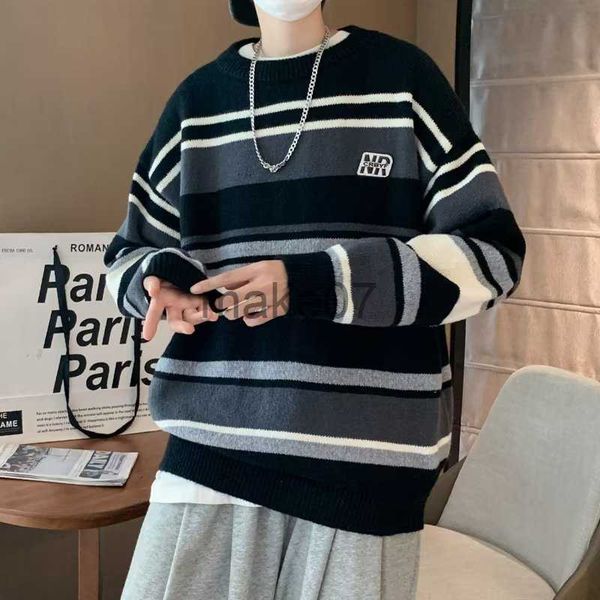 men's sweaters literature and art men's loose stripe round neck knitwear men's autumn oversize lazy sweater men coat winter c, White;black
men's sweaters literature and art men's loose stripe round neck knitwear men's autumn oversize lazy sweater men coat winter c, White;black